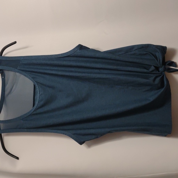 Reebok, size M, ties at front side, tank, soft blue denim color - Picture 1 of 3